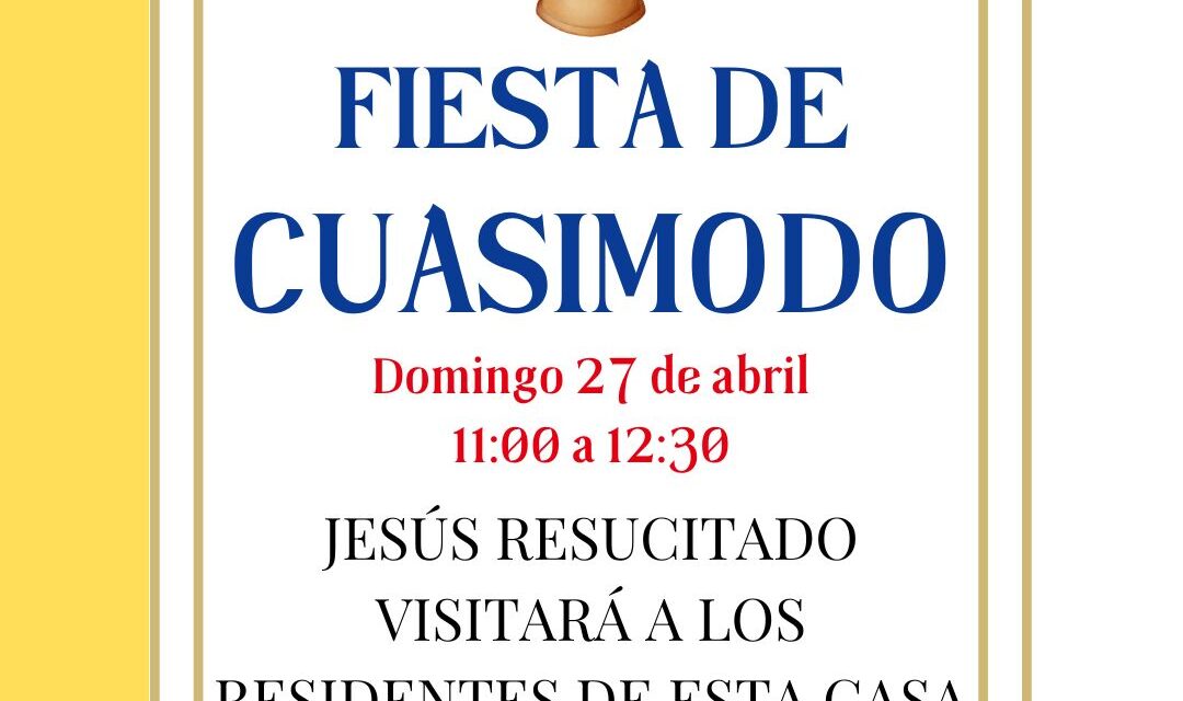 ¡Celebremos juntos la Fiesta de Cuasimodo en la Parroquia San Patricio! 🎉🙏
