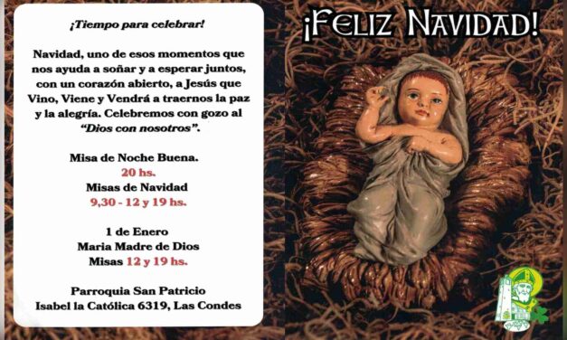 Horarios de Misas de Nochebuena, Navidad y María Madre de Dios.