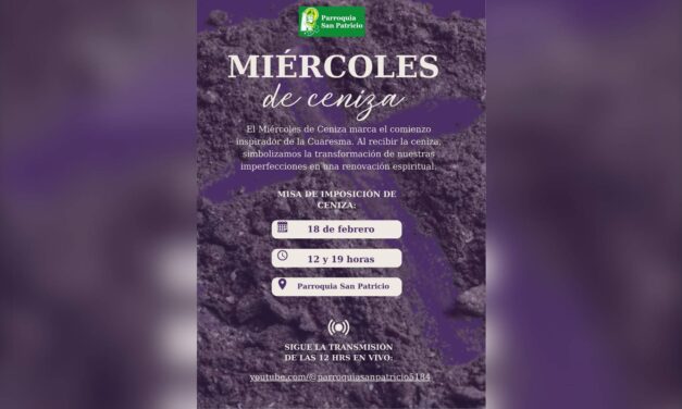 🙏 MIÉRCOLES DE CENIZA EN SAN PATRICIO 🙏