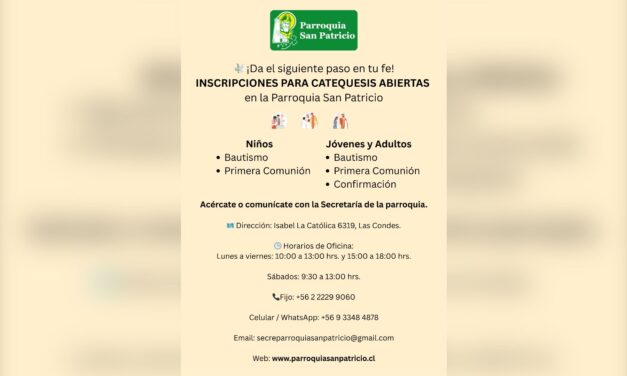 INSCRIPCIONES PARA CATEQUESIS
